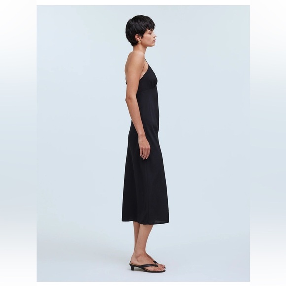 Madewell The Layton Midi Slip Dress Size 12 NWT in black - Picture 5 of 16